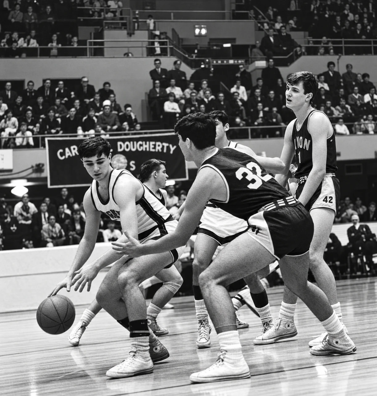 Un partido de baloncesto