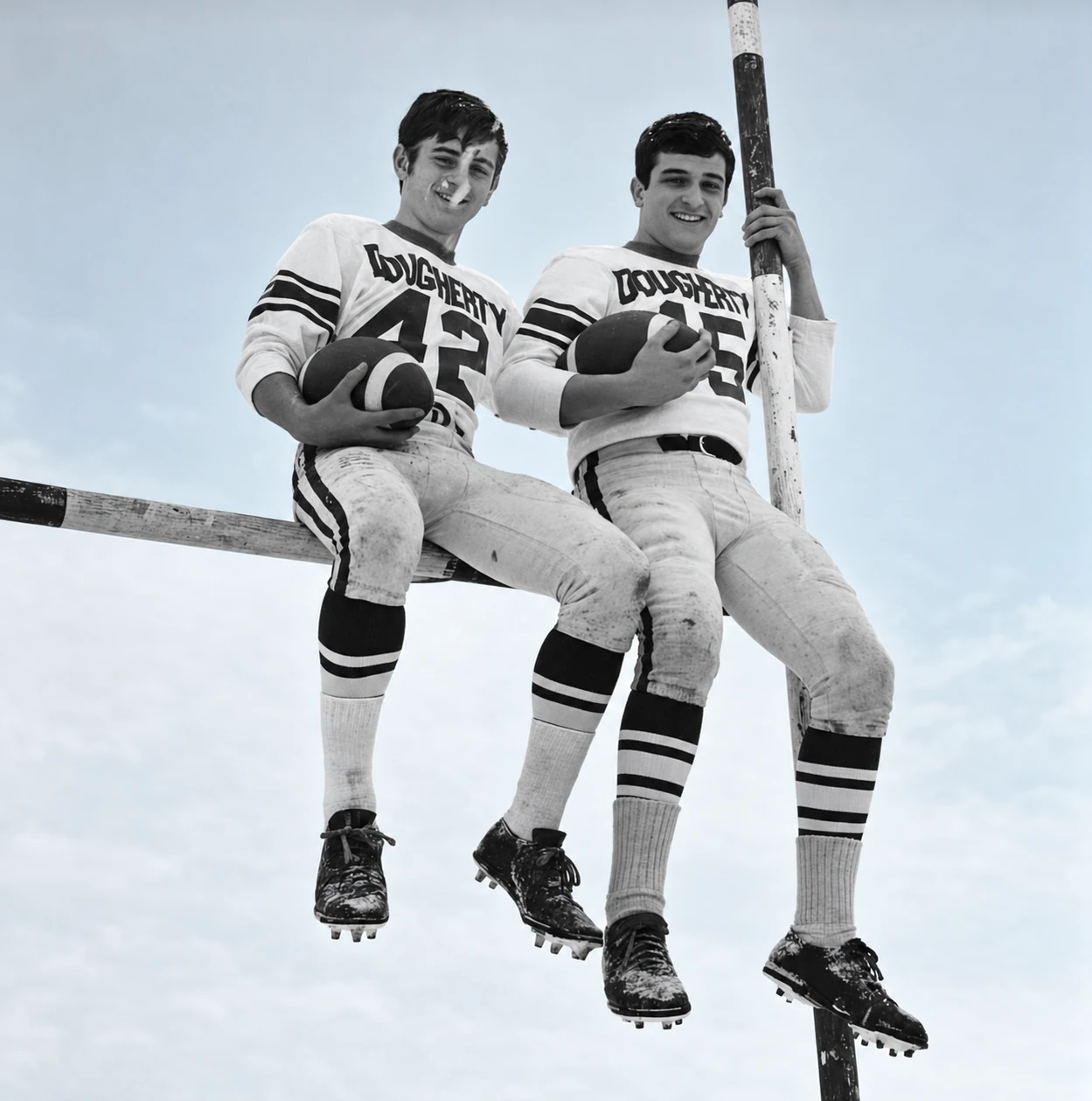 Fútbol americano: dos jugadores — 1965–1968