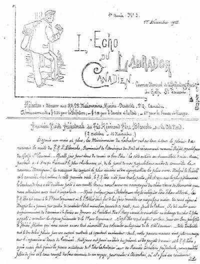 An archive page from L’Écho du Labrador