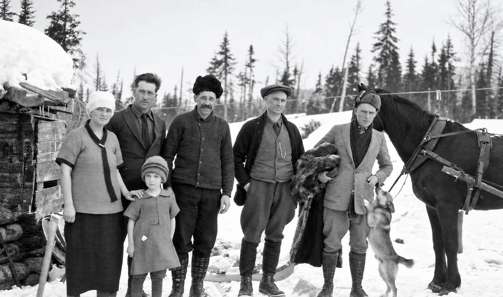 Archival photograph of the North Shore logging camps, image 13