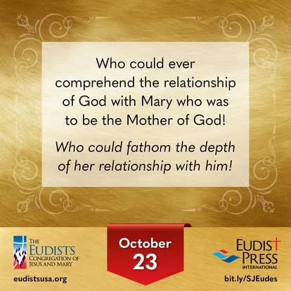 Image for October 23: reflection on Mary's relationship with God