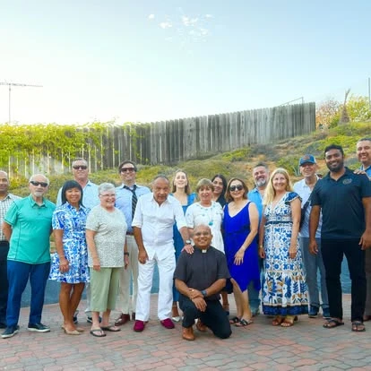 Eudist community gathering outdoors
